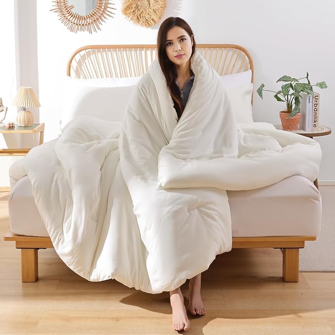ROSGONIA Alaskan King Comforter 136x120, 1 Extra Large King Size Comforter - Image 4