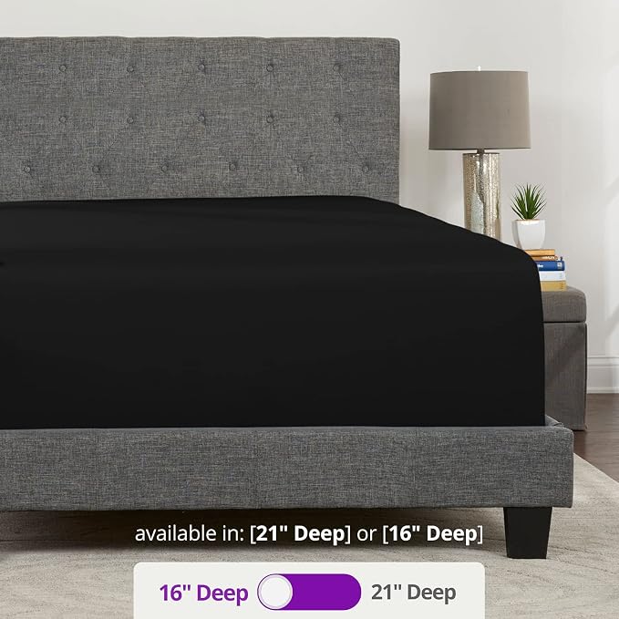 DeaLuxe California King Fitted Sheet Deep Pocket - Image 3