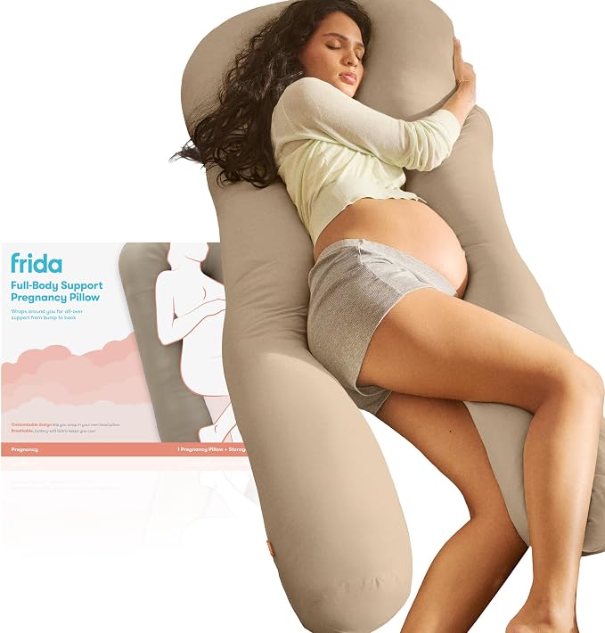 Frida Mom Full Body Support Pregnancy Pillow, Cooling Pregnancy Pillow by Frida
