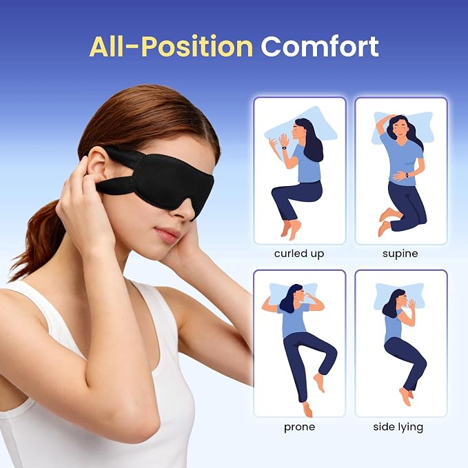 100 Packs Disposable Sleep Masks Bulk, Soft Eyemasks Adjustable - Image 7