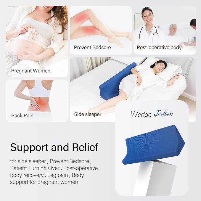 34.2in Bed Wedges & Body Positioners, 30 Degree Wedge Pillow - Image 3