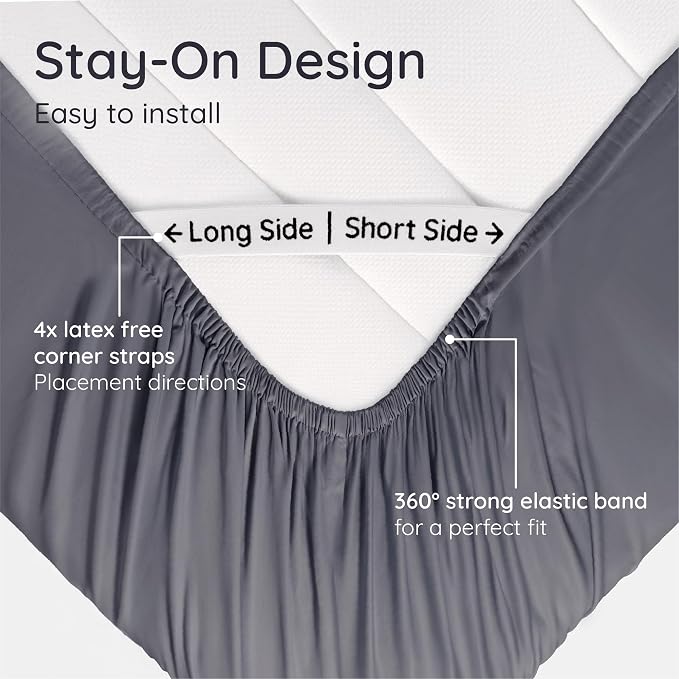 Bambaw 100% Viscose Derived from Bamboo Fitted Sheets King Size, Cooling Fitted - Image 5
