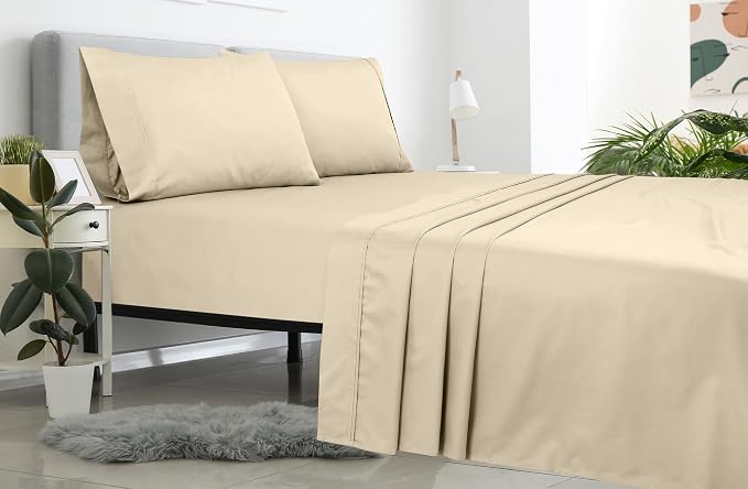 Royale Linens 2 Pack Bulk Flat Sheet Set - Image 8