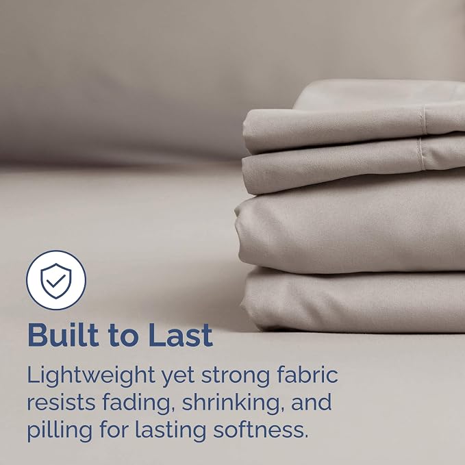 Lightweight 4 Piece Bed Sheet Set King Size - Image 4