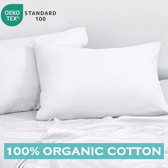 Royale Linens White Cotton Pillow Cases Queen Size Set of 12 - Image 3