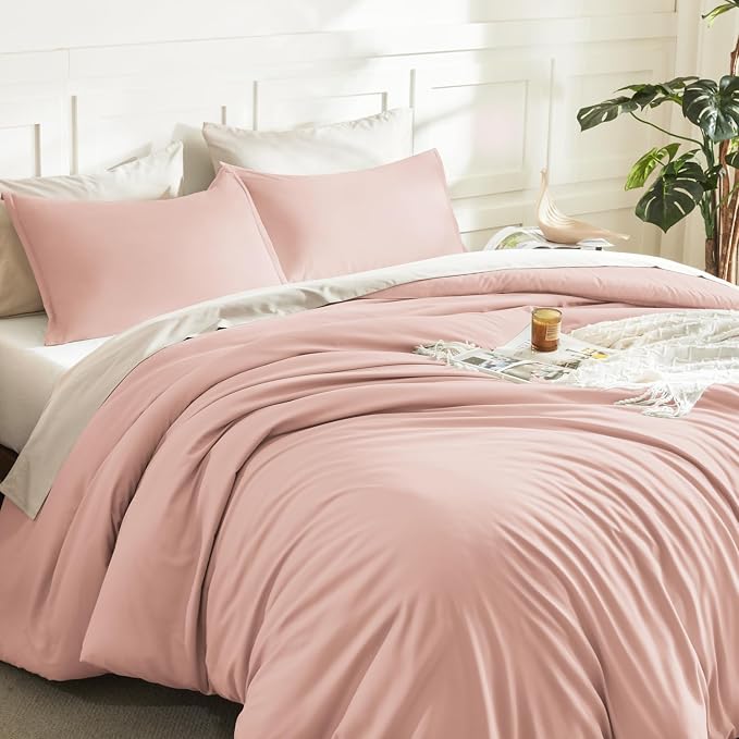 Litanika Blush Pink Comforter California King Size, 3 Pieces Cal King - Image 5