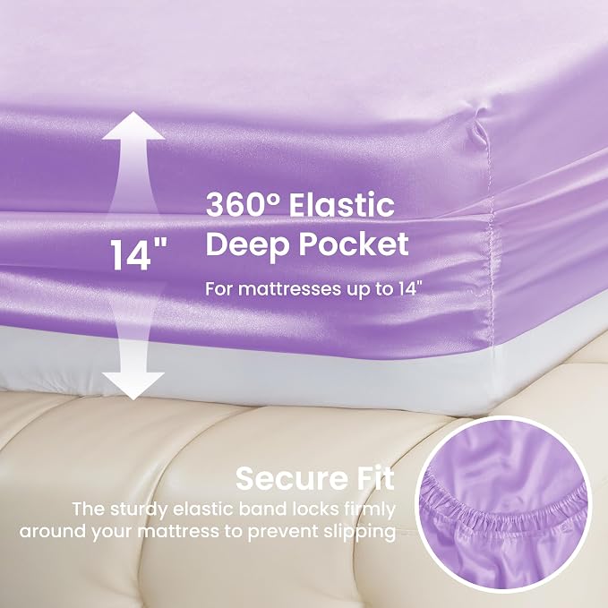 Love's cabin Twin Satin Sheets Sets - Image 4