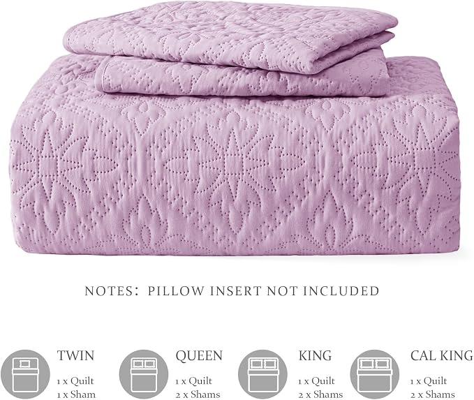 Exclusivo Mezcla King Quilt Bedding Set, Lightweight Soft Bedspreads Coverlets - Image 6