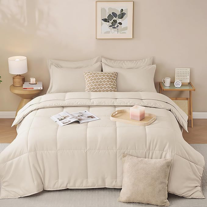 JOLLYVOGUE Queen Comforter Set, Ultra-Soft Bed in a Bag Queen Size 7 Pieces - Image 9
