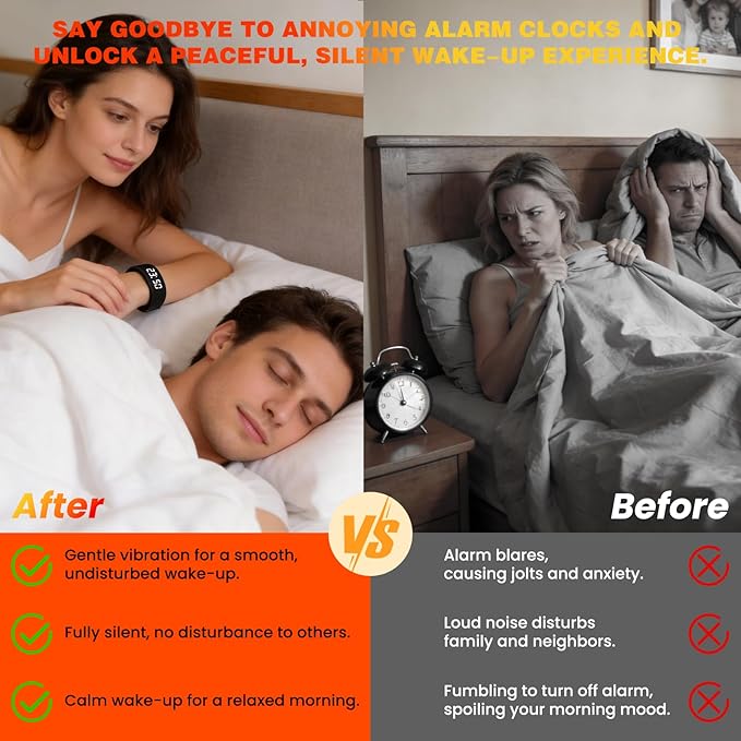 Effective Alarm Clocks for Deep Sleepers Extremely Vibrating Watch Deaf People - Image 6
