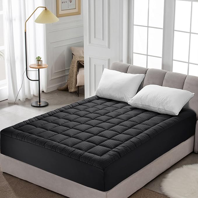 HYLEORY California King Mattress Pad Quilted Fitted Mattress Protector Cooling - Image 7