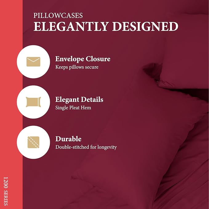 100% Egyptian Cotton King Size Sheets Set - Image 5