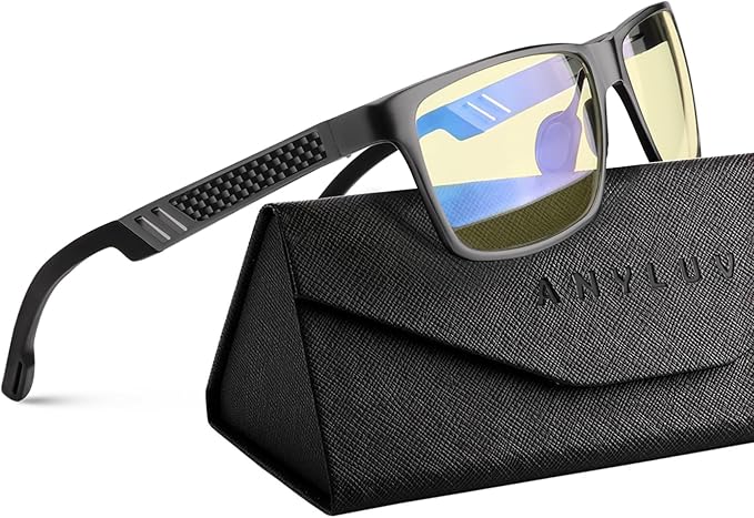 ANYLUV Blue Light Blocking Glasses Men Computer Gaming Glasses Lightweight by ANYLUV
