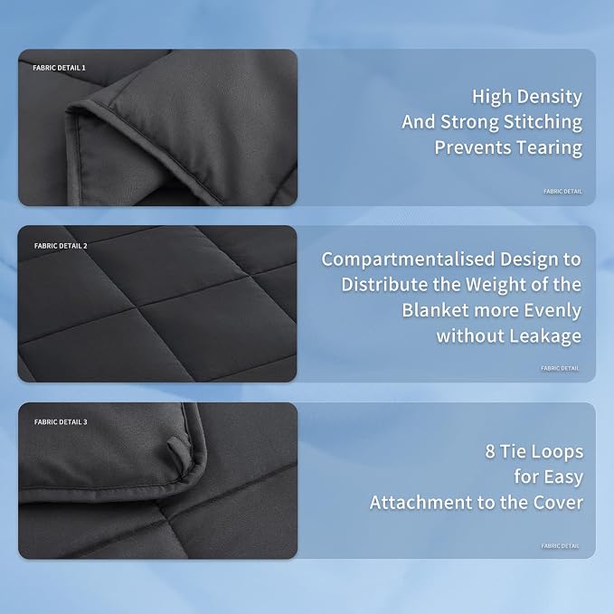 Topcee Weighted Blanket for Adults Twin Size Soft Cooling Heavy Blanket Sleeping - Image 5