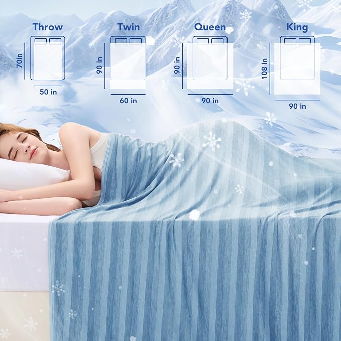 GOHERO Cooling Blanket Queen Size- 90"x90" Summer Cooling Throw Blanket - Image 7
