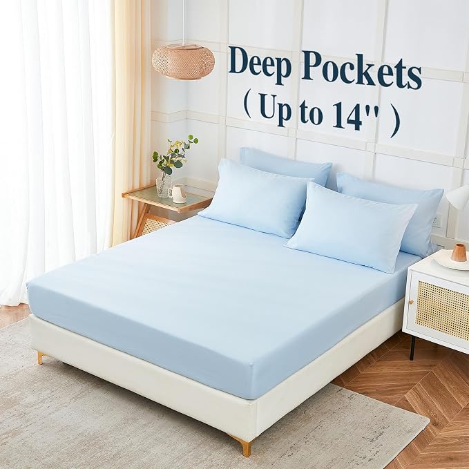 ILAVANDE Queen Sheets Set 6 Piece, Hotel Luxury Super Soft 1800 Series - Image 3