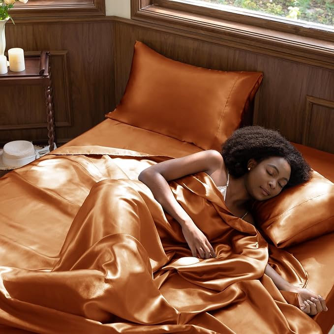 CozyLux Satin Sheets King Size Sheet Set - Image 2