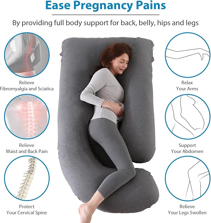 BATTOP Pregnancy Pillow for Sleeping, Full Body Pillow for Pregnancy Women - Image 6