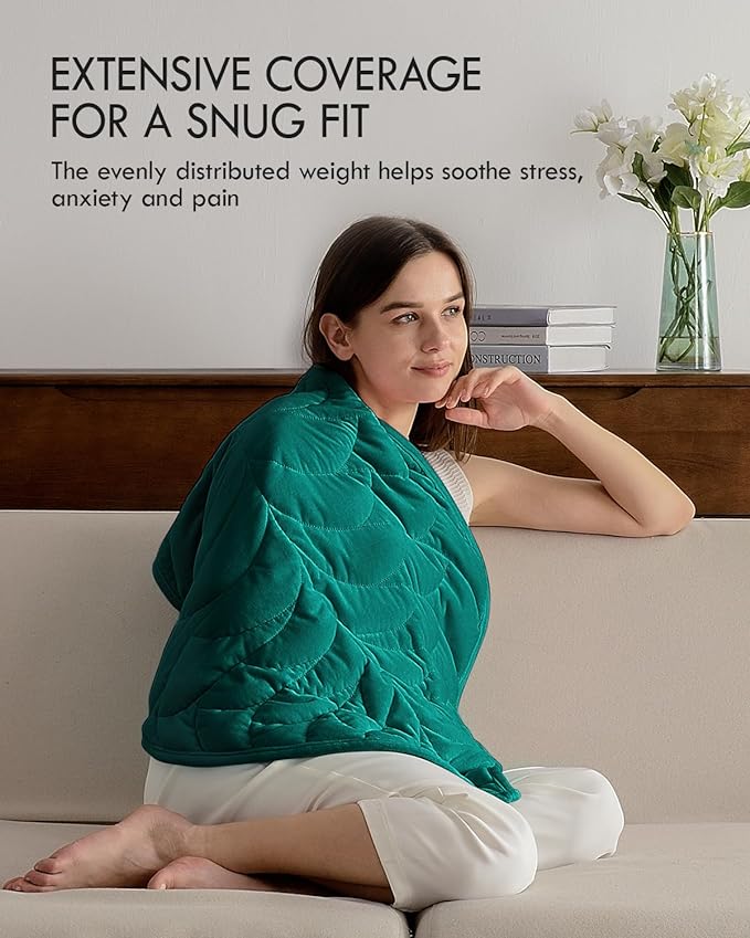 Kaisa Weighted Lap Blanket 5 lbs 23" x 29", Cozy Luxury Crystal Velvet Small - Image 2