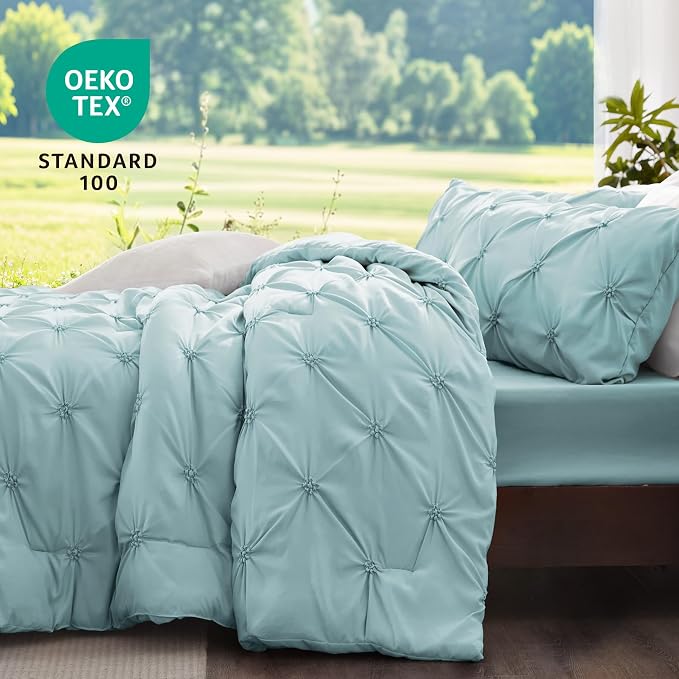 BEDELITE Dusty Blue Twin Comforter Set - Image 3