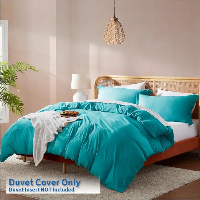 Nestl Teal Duvet Cover Queen Size - Image 2
