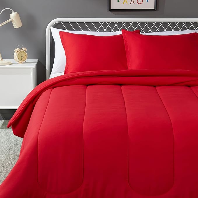 Amazon Basics 3-Piece Soft Microfiber Kids' Comforter and Pillow Sham Set by AmazonBasics