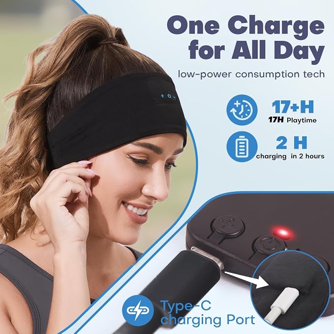 Sleep Headphones Bluetooth Headband - Image 2