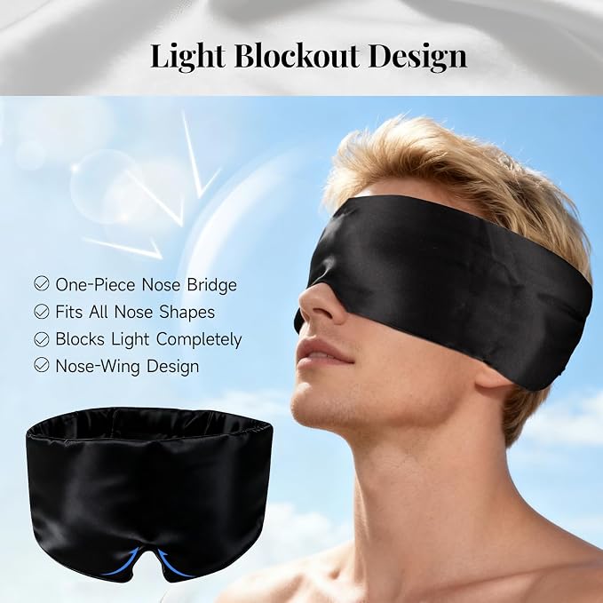 Silk Sleep Mask – 100% Mulberry Silk Eye Mask - Image 4