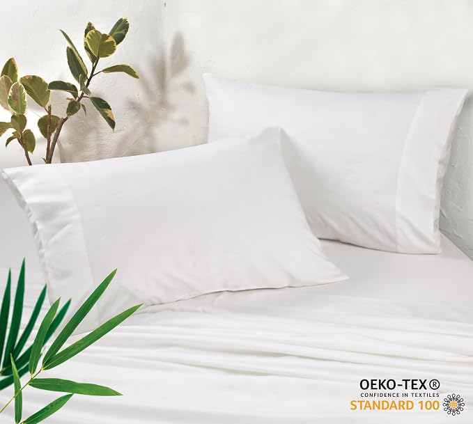 Royale Linens Cooling Pillow Cases Standard Size Set of 2-100% Rayon Derived - Image 3