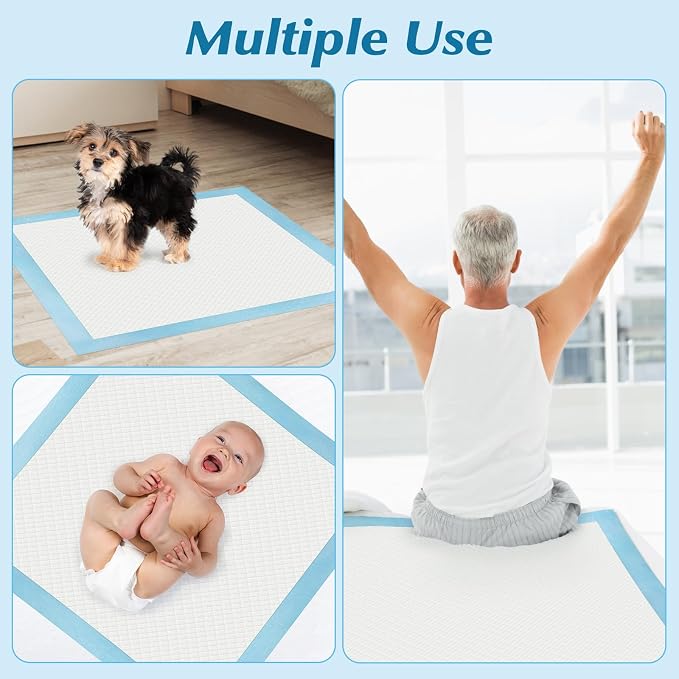 100 Count 22” x 22” Super Absorbency Disposable Underpads, Leakproof Quick - Image 6