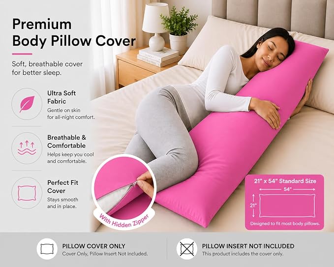 Evolive Ultra Soft Microfiber Body Pillow Cover/Pillowcases 21"x54" - Image 4