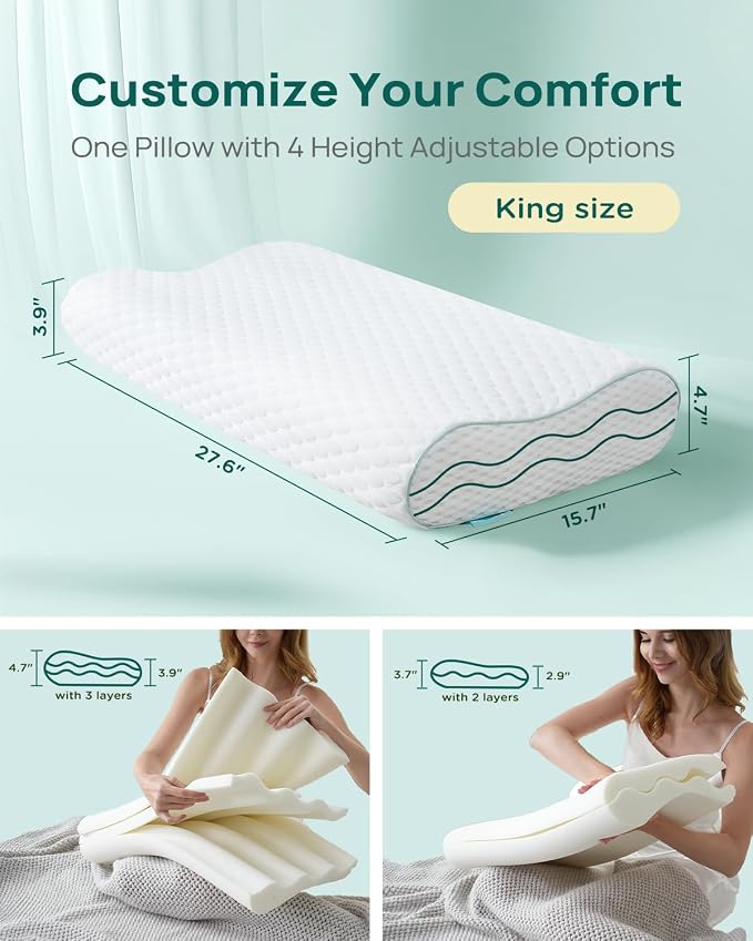 Releep Ergonomic Memory Foam Pillow - Image 2