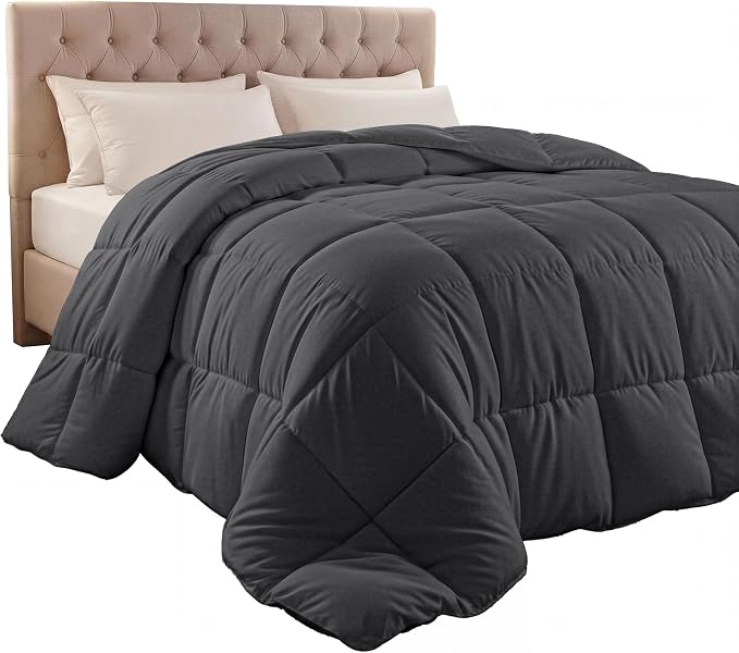 Utopia Bedding Twin Comforter Duvet Insert, Quilted Grey Comforter by UTOPIABEDDING