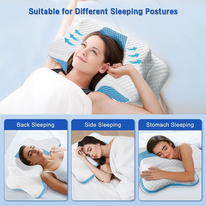 Pain Relief Cervical Pillow for Neck Support, Adjustable Ergonomic Pillow Cozy - Image 2
