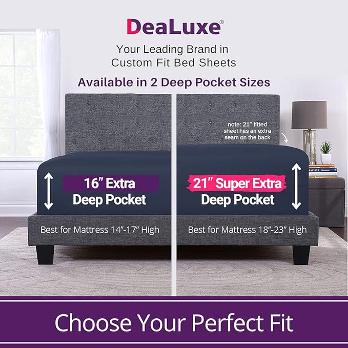 DeaLuxe California King Fitted Sheet Only - Image 2