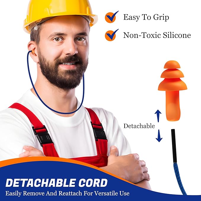 10 Pair Corded Reusable Ear Plugs - Image 6
