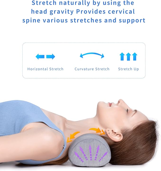 Bespilow Small Neck Roll Pillow, Say Goodbye to Neck Pain, Cervical Memory Foam - Image 3