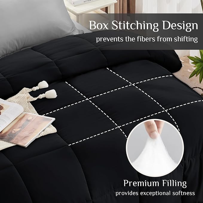 JOLLYVOGUE Twin Comforter Set, Ultra-Soft Bed in a Bag Twin Size 5 Pieces - Image 3