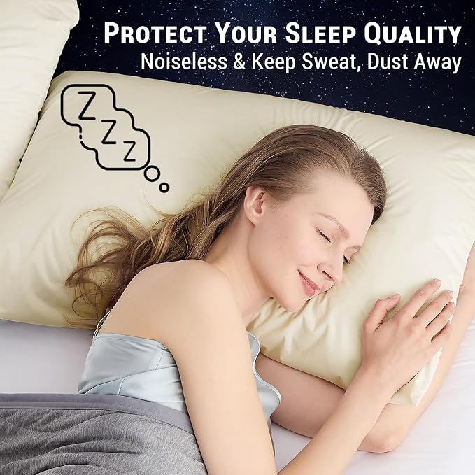 Gogreen Bamboo Rayon Waterproof Pillow Protector, Breathable Pillow Cover - Image 5