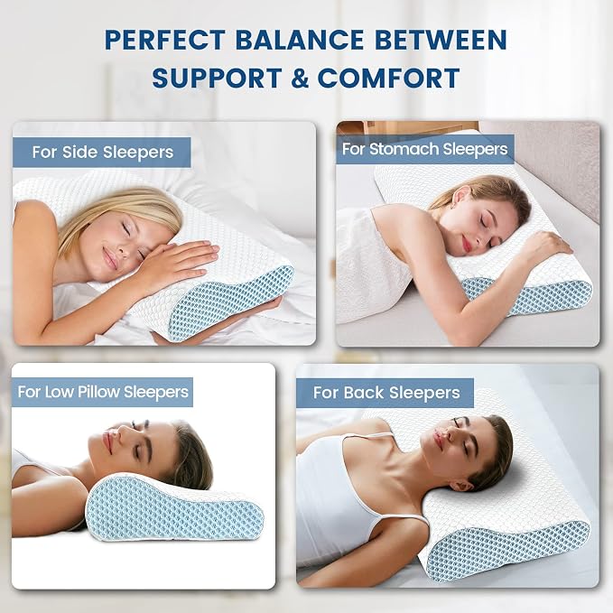 Neck Pillow Contour Memory Foam Pillows - Image 6