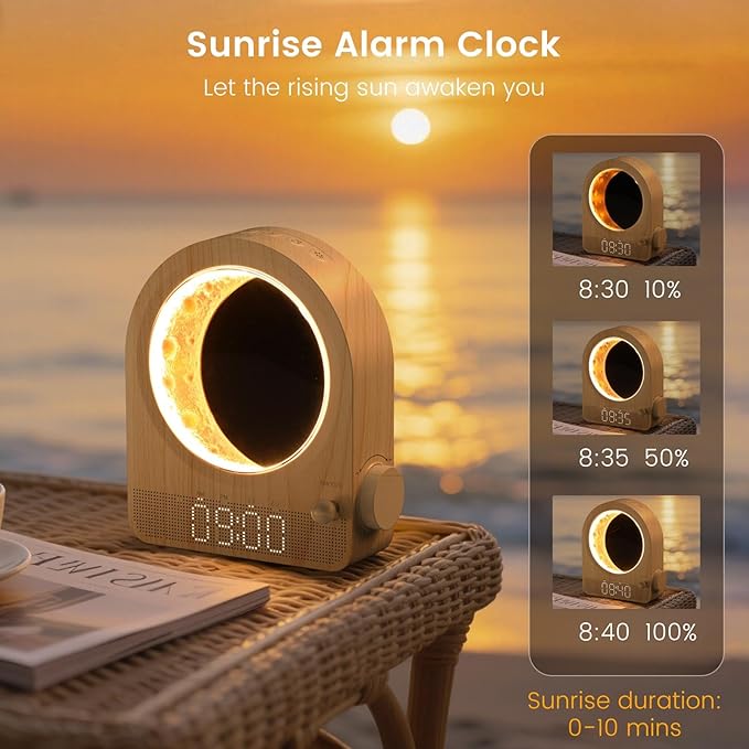 Sunrise Alarm Clock, Dual Alarms, 30/60/90min Timer, Easy Snooze - Image 3