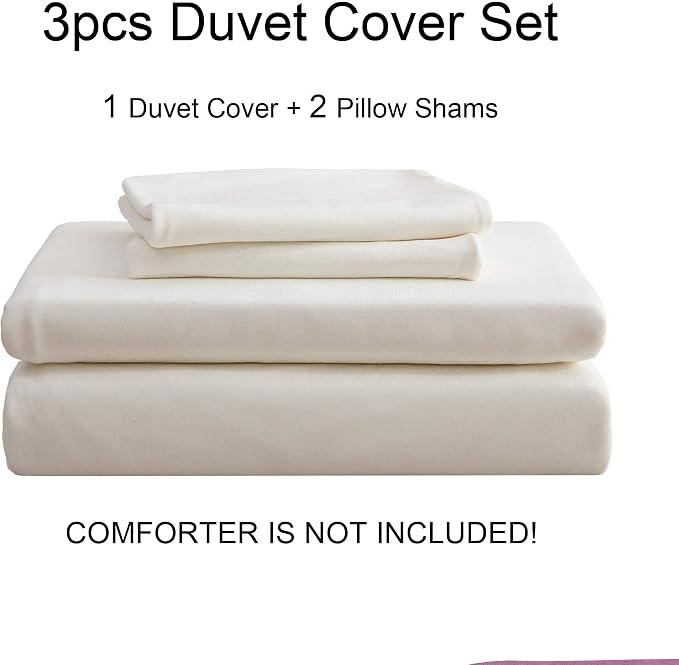 PURE ERA Jersey Knit Duvet Cover Set 100% T-Shirt Cotton Super Soft Comfy 3pc - Image 7