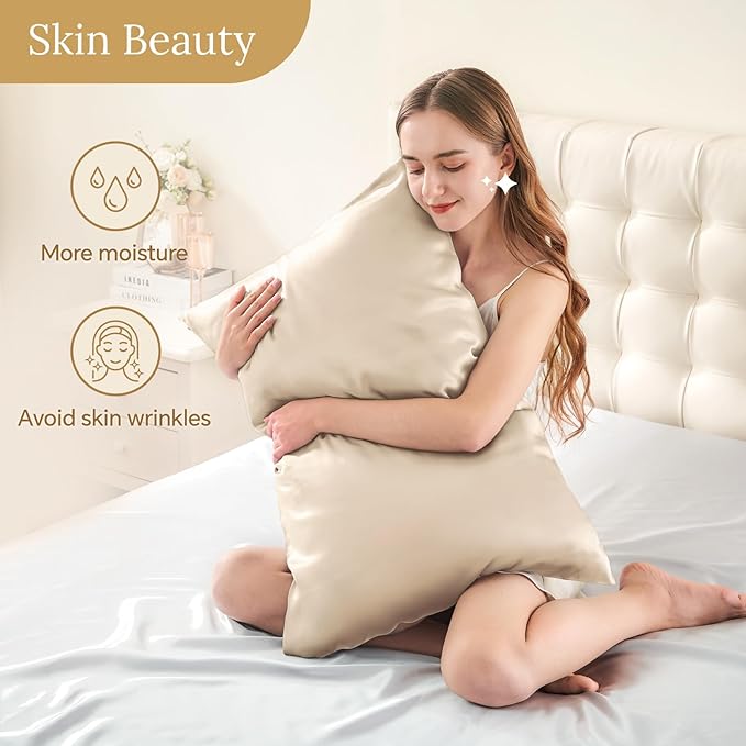 INFIIXSO Silk Pillow Cases 2 Pack Standard Size, Ultra Smooth & Soft Mulberry - Image 4