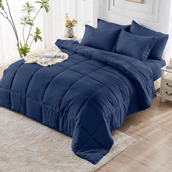 JOLLYVOGUE Twin Comforter Set, Ultra-Soft Bed in a Bag Twin Size 5 Pieces - Image 8