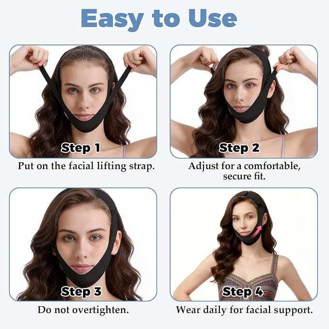 2 PCS Jawline Exerciser and Chin Strap - Image 4