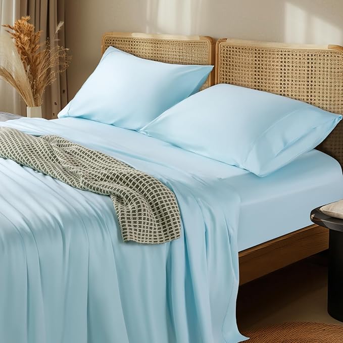 LBRO2M 1000 Thread Count 100% Egyptian Cotton Sheets Set Twin, 3 Piece Sets Bed by LBRO2MBedding