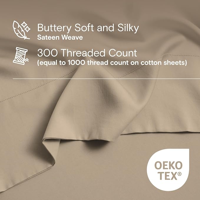 DOZ Sheet Set, 100% Viscose derived from Bamboo, Organically Grown, Buttery Soft - Image 3