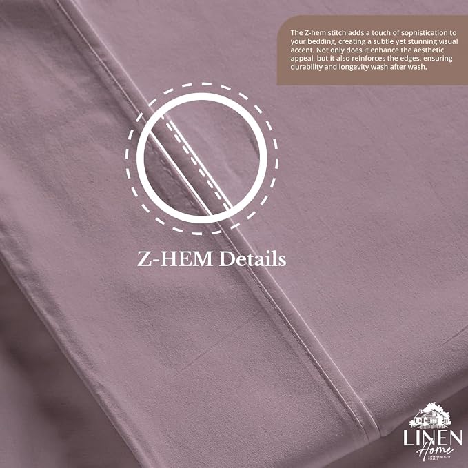 Linen Home 100% Cotton Percale 1 Flat Sheet, Queen Size - Image 5
