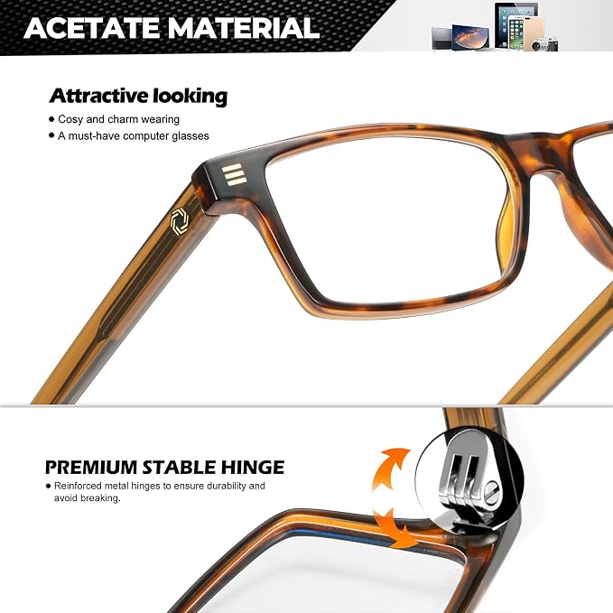 ANYLUV Blue Light Glasses Men Woman, Eye Strain Relief Eye Protection - Image 3