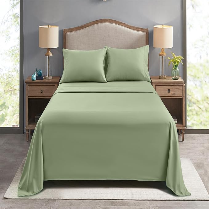 FreshCulture Twin Flat Sheets Only, Soft Microfiber Bedding Sheets - Image 7